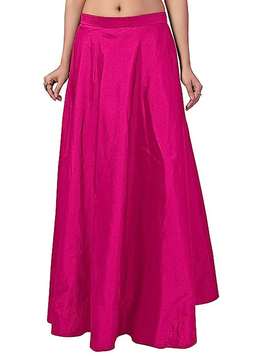 Women's Pink Taffeta Skirt (Design 733)