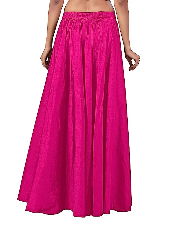 Women's Pink Taffeta Skirt (Design 733)