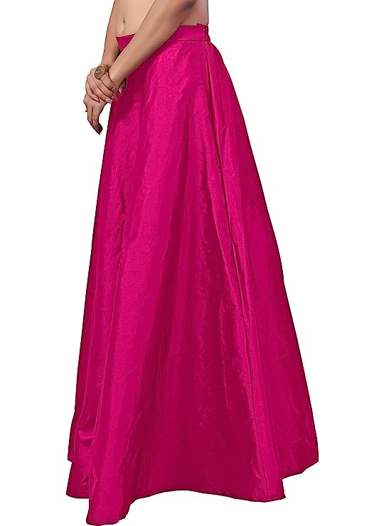 Women's Pink Taffeta Skirt (Design 733)