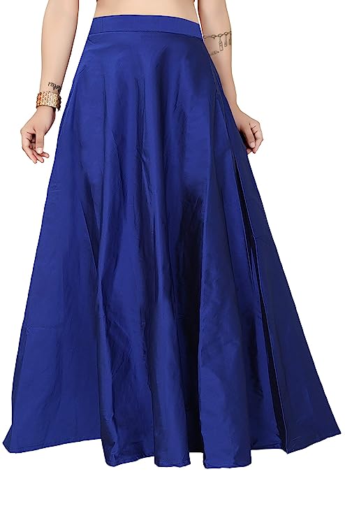 Women's Royal Blue Taffeta Skirt (Design 733)