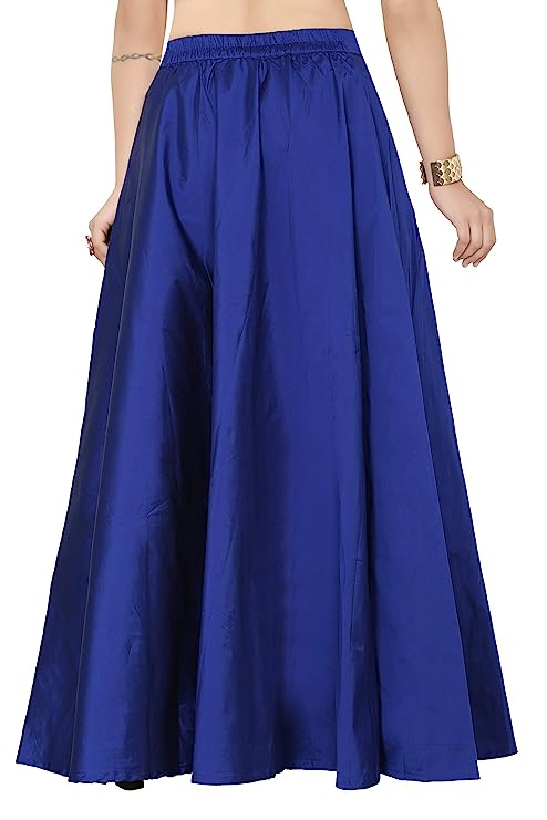 Women's Royal Blue Taffeta Skirt (Design 733)