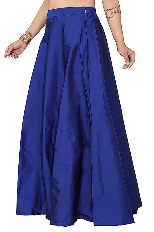 Women's Royal Blue Taffeta Skirt (Design 733)