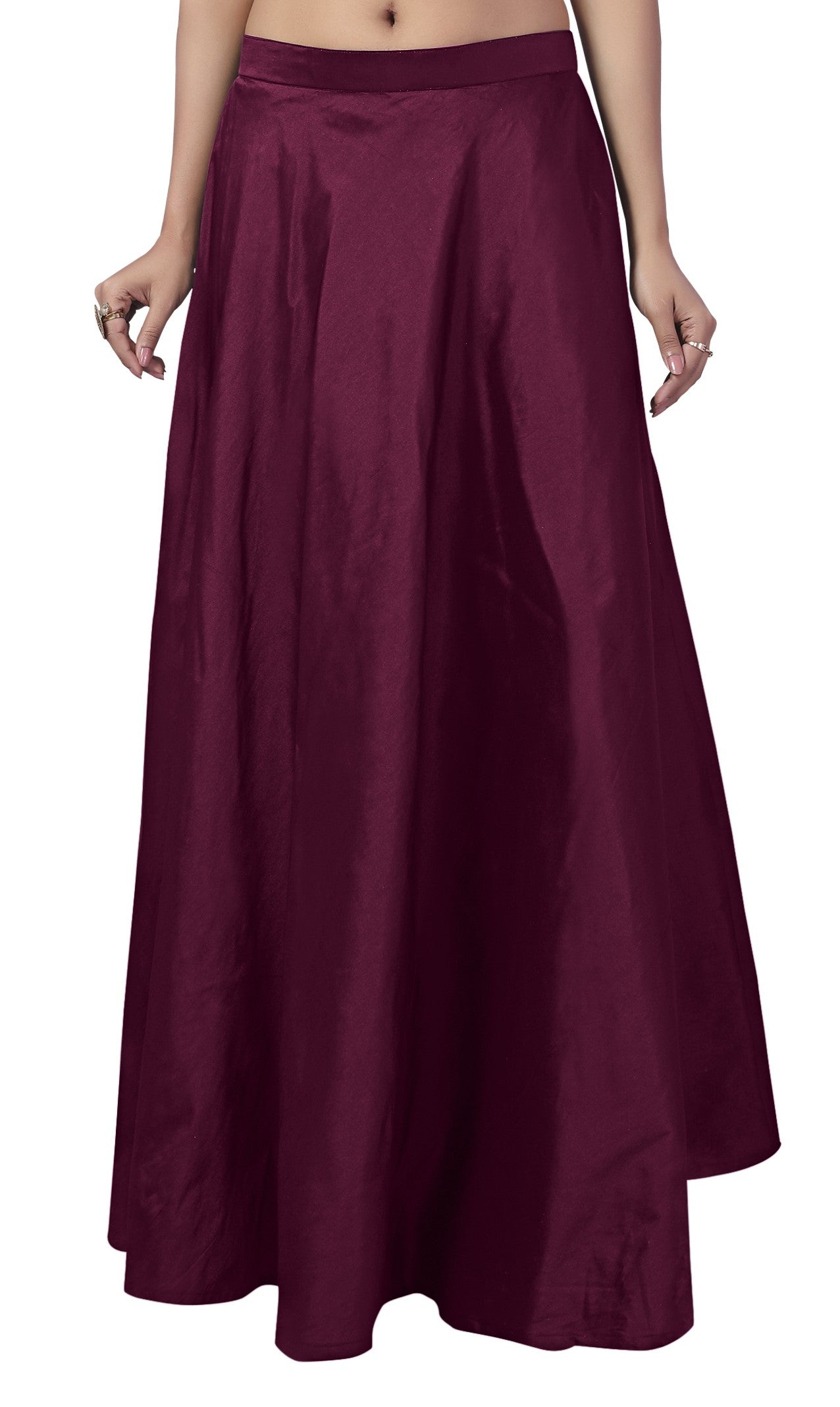 Women's Wine Taffeta Skirt (Design 733)