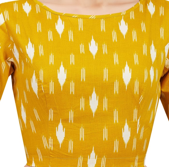 Studio Shringaar Women's Yellow Readymade Blouse (Design 2698)