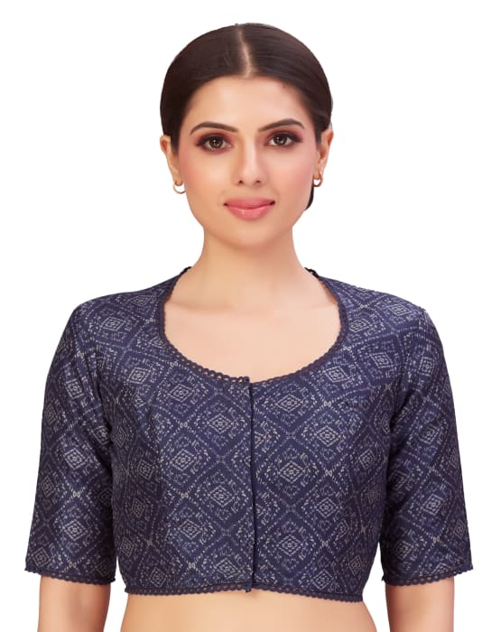 Studio Shringaar Women's Blue Readymade Blouse (Design 2651)