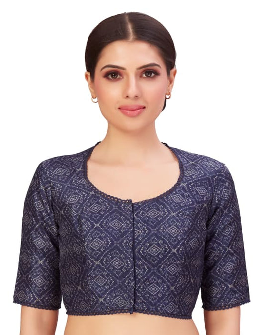 Studio Shringaar Women's Blue Readymade Blouse (Design 2651)
