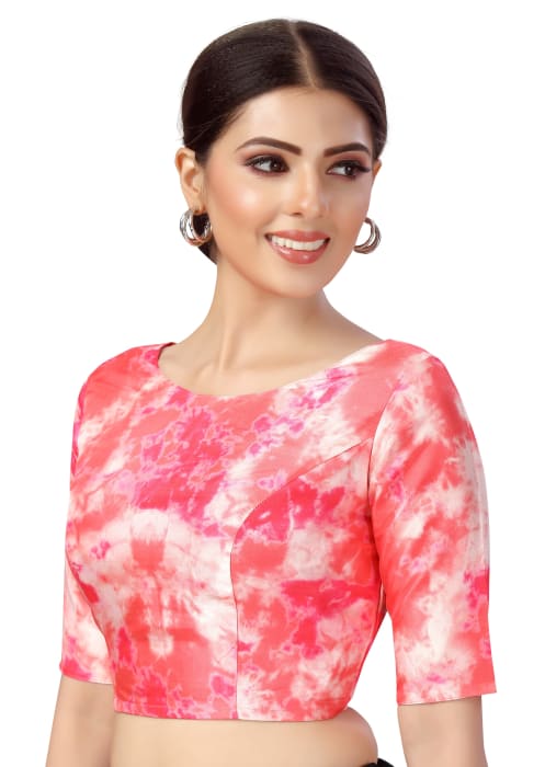 Studio Shringaar Women's Pink Readymade Blouse (Design 2552)