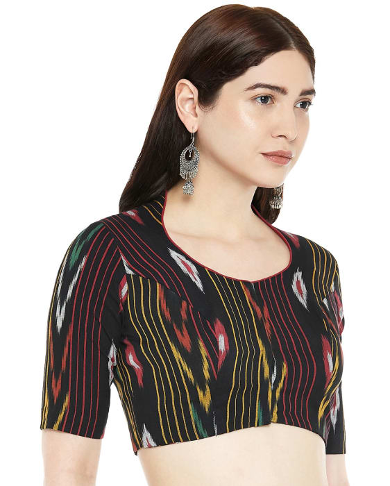 Studio Shringaar Women's Black Readymade Blouse (Design 2358)