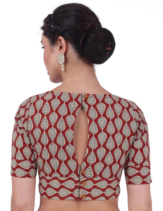 Studio Shringaar Women's Brown Readymade Blouse (Design 2730)