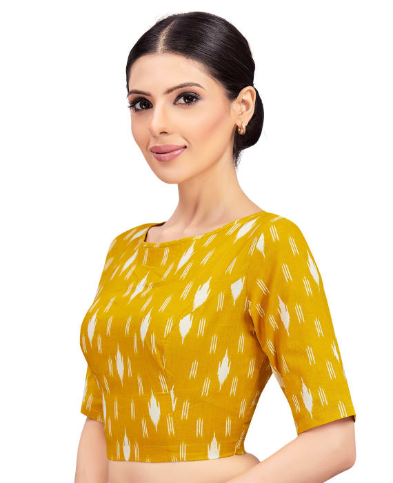 Studio Shringaar Women's Yellow Readymade Blouse (Design 2698)