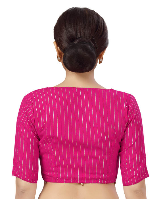 Studio Shringaar Women's Pink Readymade Blouse (Design 2465)