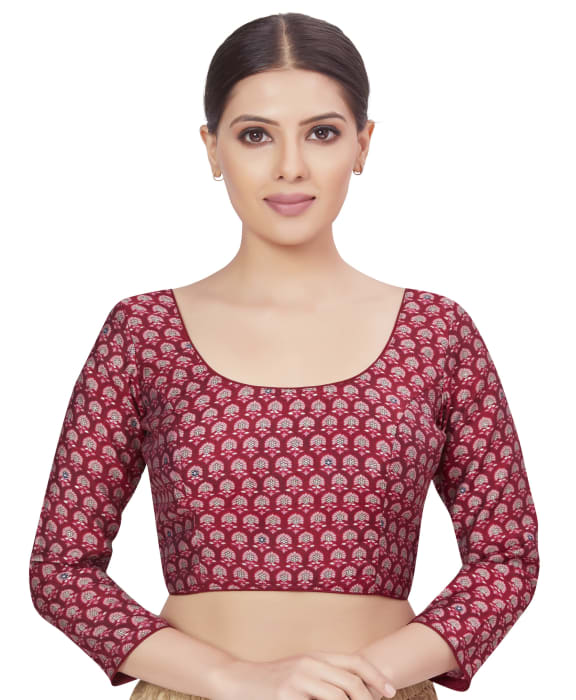 Studio Shringaar Women's Pink Readymade Blouse (Design 2679)