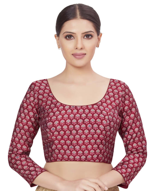 Studio Shringaar Women's Pink Readymade Blouse (Design 2679)