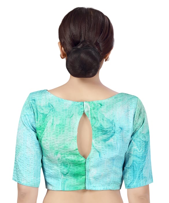 Studio Shringaar Women's Green Readymade Blouse (Design 2485)