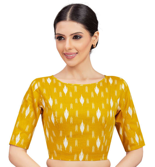 Studio Shringaar Women's Yellow Readymade Blouse (Design 2698)