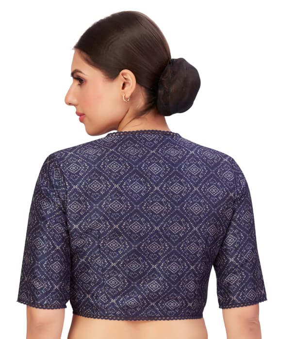 Studio Shringaar Women's Blue Readymade Blouse (Design 2651)