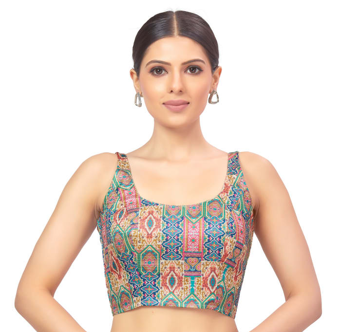 Studio Shringaar Women's Multicolor Readymade Blouse (Design 2686)